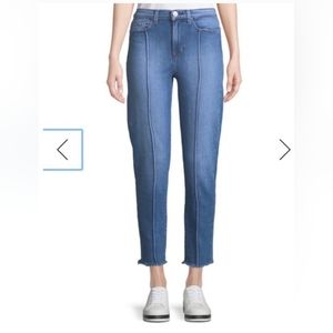 Hudson Zooey High Rise Pintuck Straight Leg Jeans